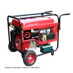 Gerador Gasolina Trifásico Launtop 6.8kVA – Motor LT420 16cv, Arranque Elétrico, Rodas