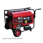 Gerador Gasolina Monofásico Launtop 7700W – Motor LT460, Arranque Elétrico, Rodas