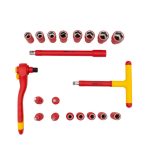 Jogo de Chaves de Caixa Isoladas VDE 1/2" 20 Peças KROFTOOLS 3020 – Isolamento Seguro até 1000 V - Image 2