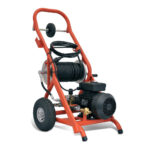 Jato de Água Elétrico RIDGID KJ-1590 II - Limpeza de Tubagens de 1 1/4” a 6” com 80 Bar, Motor 2.2 kW e Mangueira de 20m