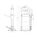 Prensa Hidráulica 50 Toneladas Kroftools 4890 – Dupla Velocidade com Pedal - Image 2