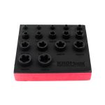 Kit Chaves Torx Plus Exterior 5F Kroftools 6107 – 16 Peças EP6 a EP32 em Cromo Vanádio