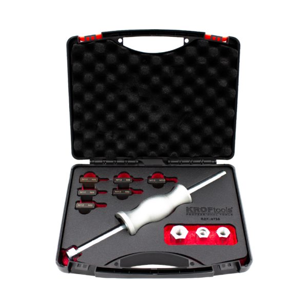 Kit Martelo Deslizante c/ Adaptadores 10pcs – Kroftools 8739