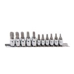 Régua com 11 Chaves de Caixa 1/4"–3/8" Torx T10 a T60 – Kroftools 1239