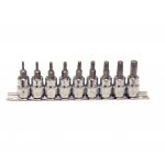 Kit 9 Chaves Caixa 3/8" com Bit Torx Plus TP10 a TP50 – Kroftools 2370