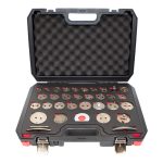 Jogo 35 Adaptadores para Êmbolos de Travão Kroftools 5956 – Compatível com Citroën, Ford, Audi, BMW, Mercedes-Benz, VW e outras marcas