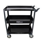 Carrinho de Oficina com 3 Prateleiras 300Kg KROFTOOLS 8696 – Estrutura Reforçada e Alta Capacidade