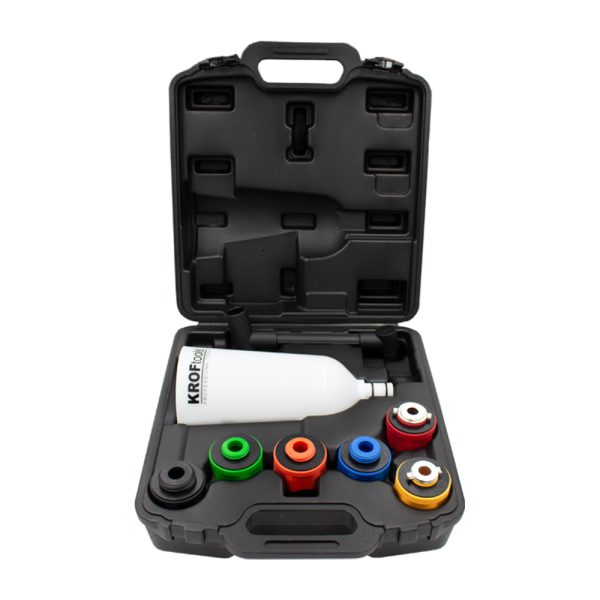 Funil de Óleo com Adaptadores 8 Peças – Kroftools 8036 | Compatível com Audi, BMW, Toyota, Mazda e mais