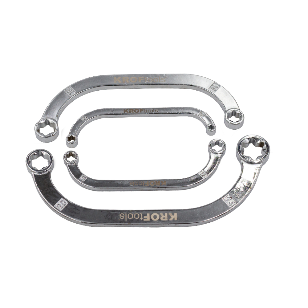 1185_1 Jogo 4 Chaves Curvas Torx Externo E6-E24 Kroftools 1185 | Chaves E-Torx Duplas - Image 1