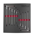 Kit 9 Chaves Allen Macho Torx com Cabo em T Deslizante T10-T50 Kroftools 234800 - Image 2
